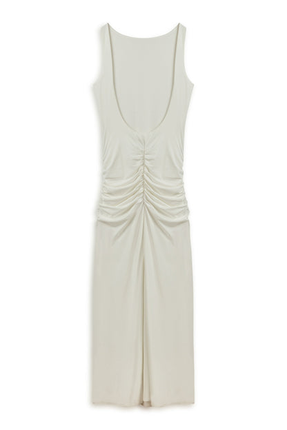 Ecru Backless Maxi Dress