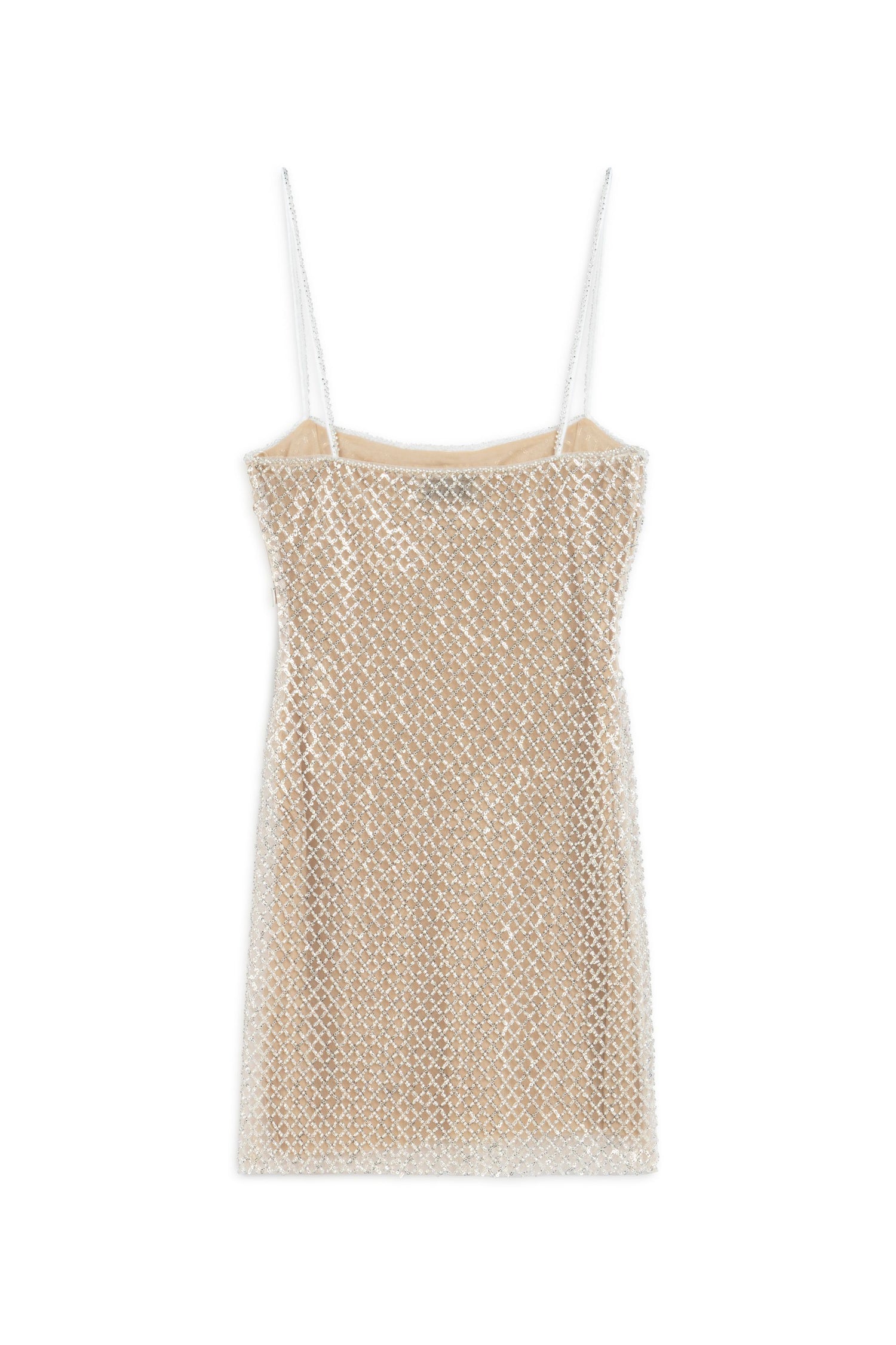 Gold Beaded Embroidered Mini Dress