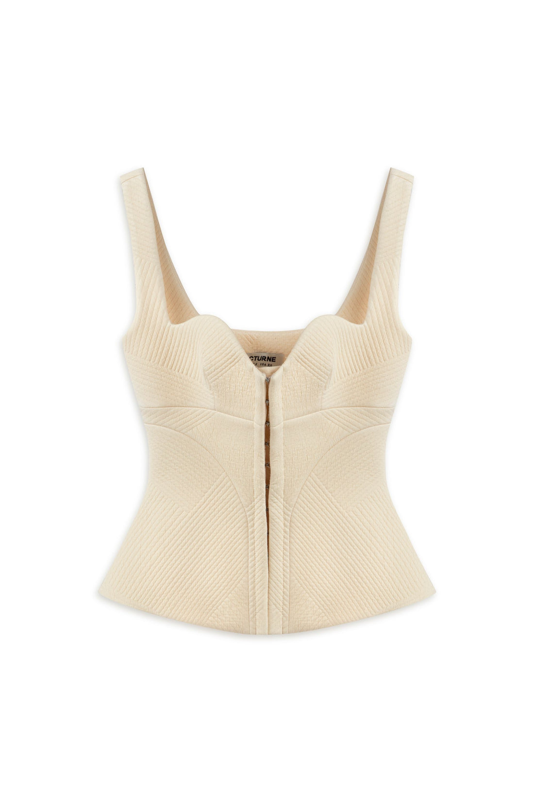 Ecru Corset-Inspired Blouse