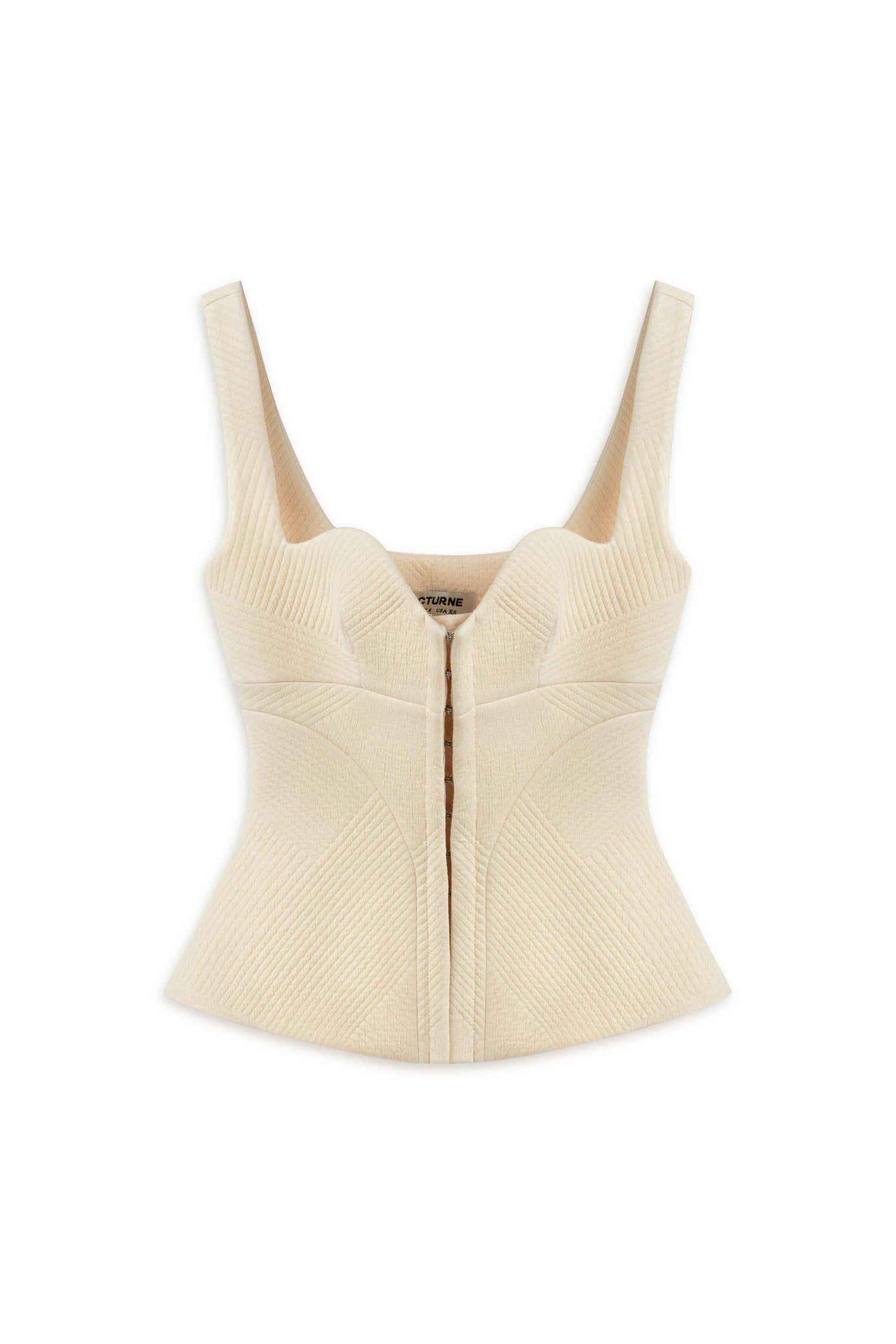 Ecru Corset-Inspired Blouse