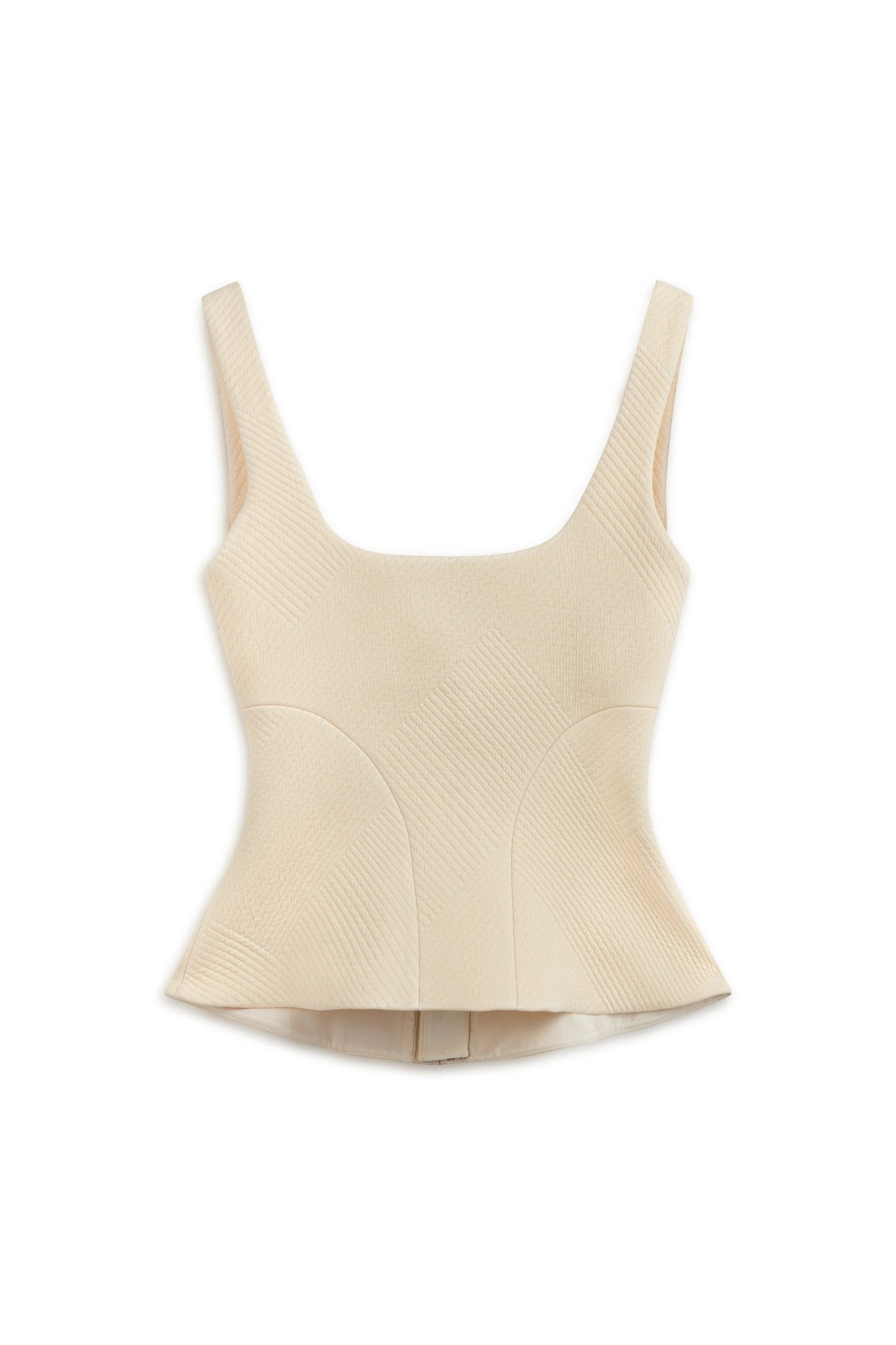 Ecru Corset-Inspired Blouse
