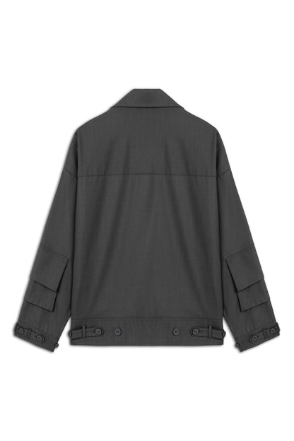 Anthracite Oversize Cargo Pocket Jacket