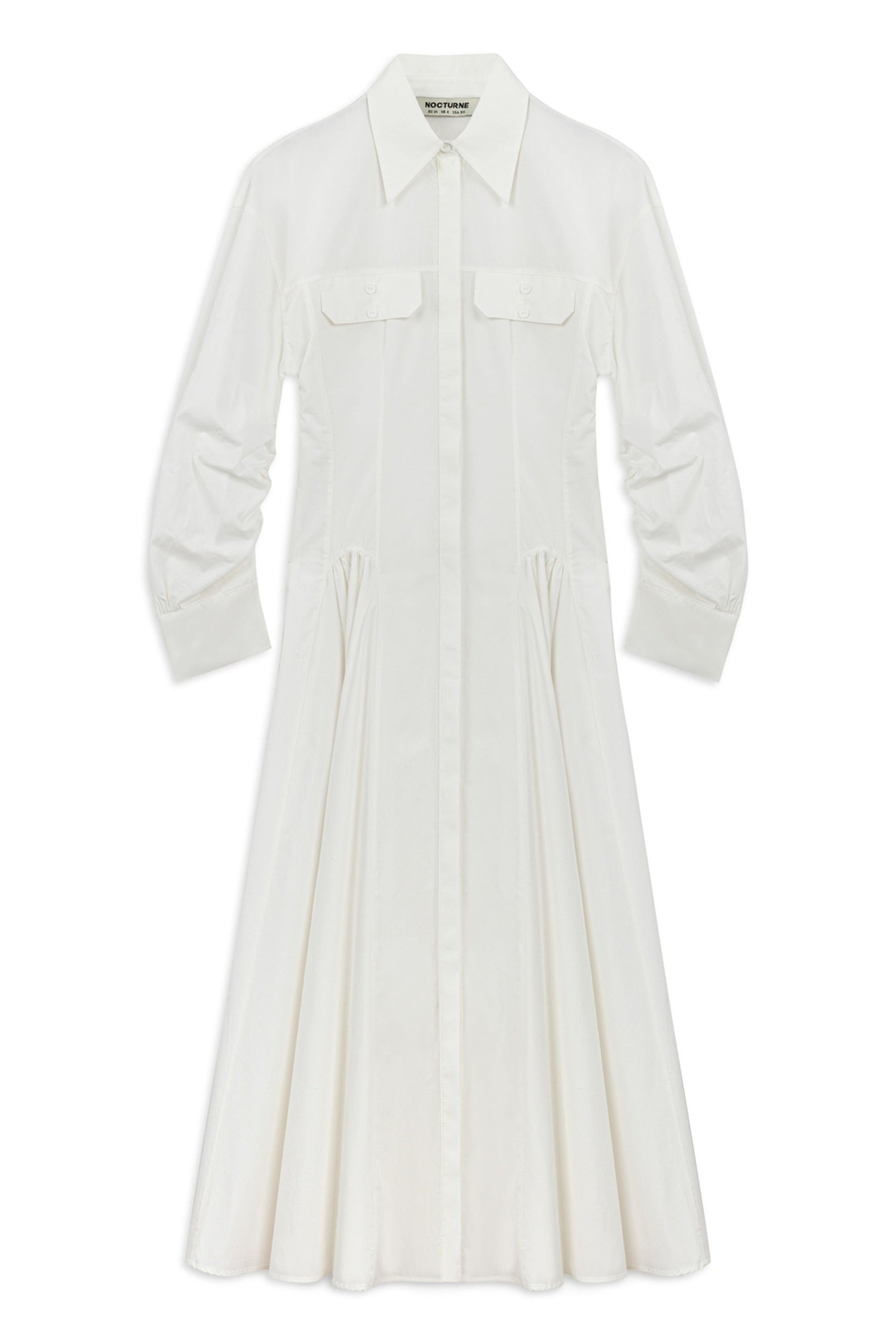 Ecru Gathered Detailed Maxi Dress