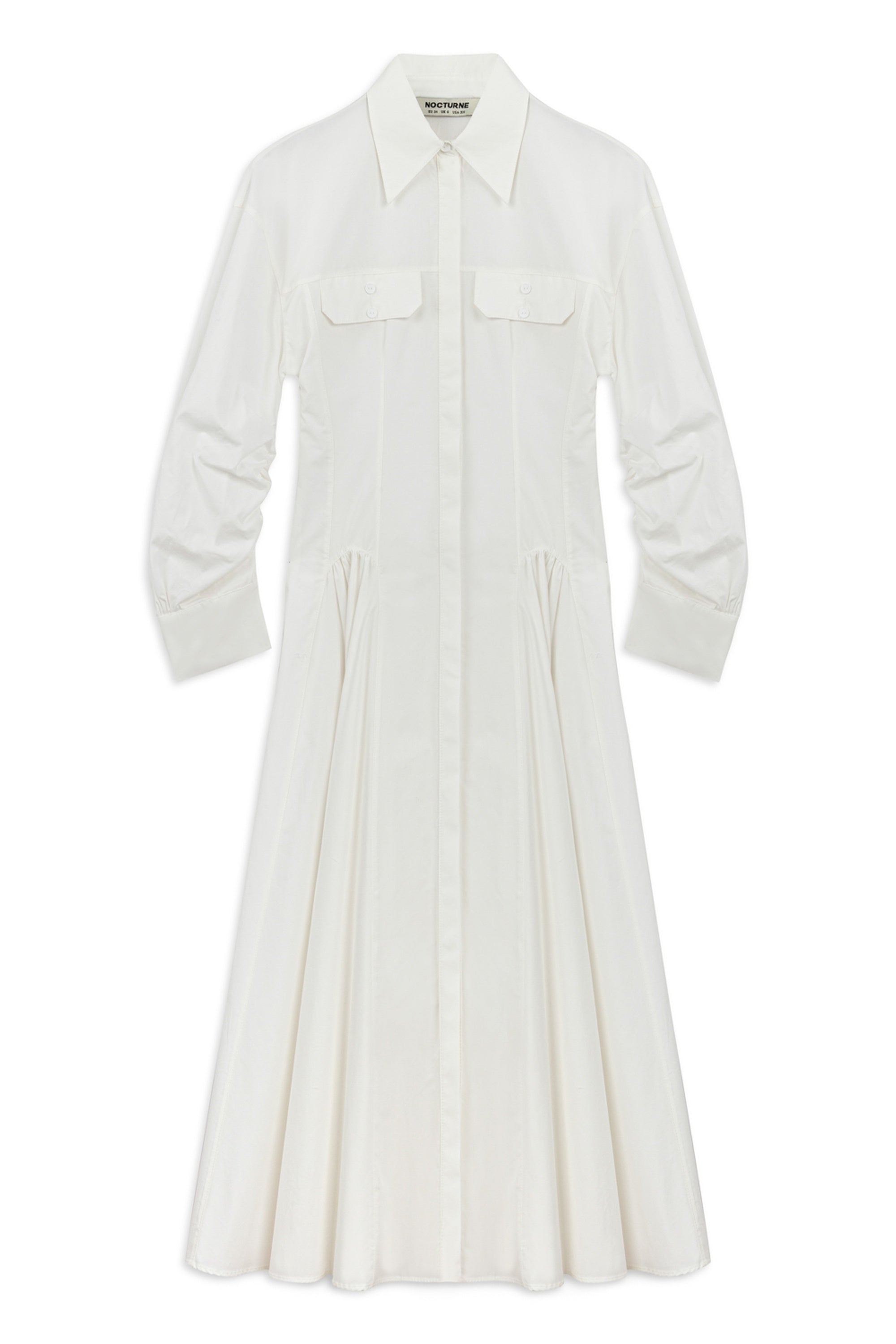Ecru Gathered Detailed Maxi Dress