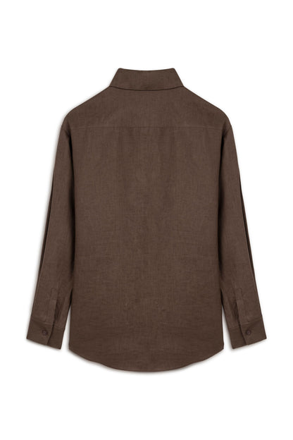 Dark Brown Linen Shirt