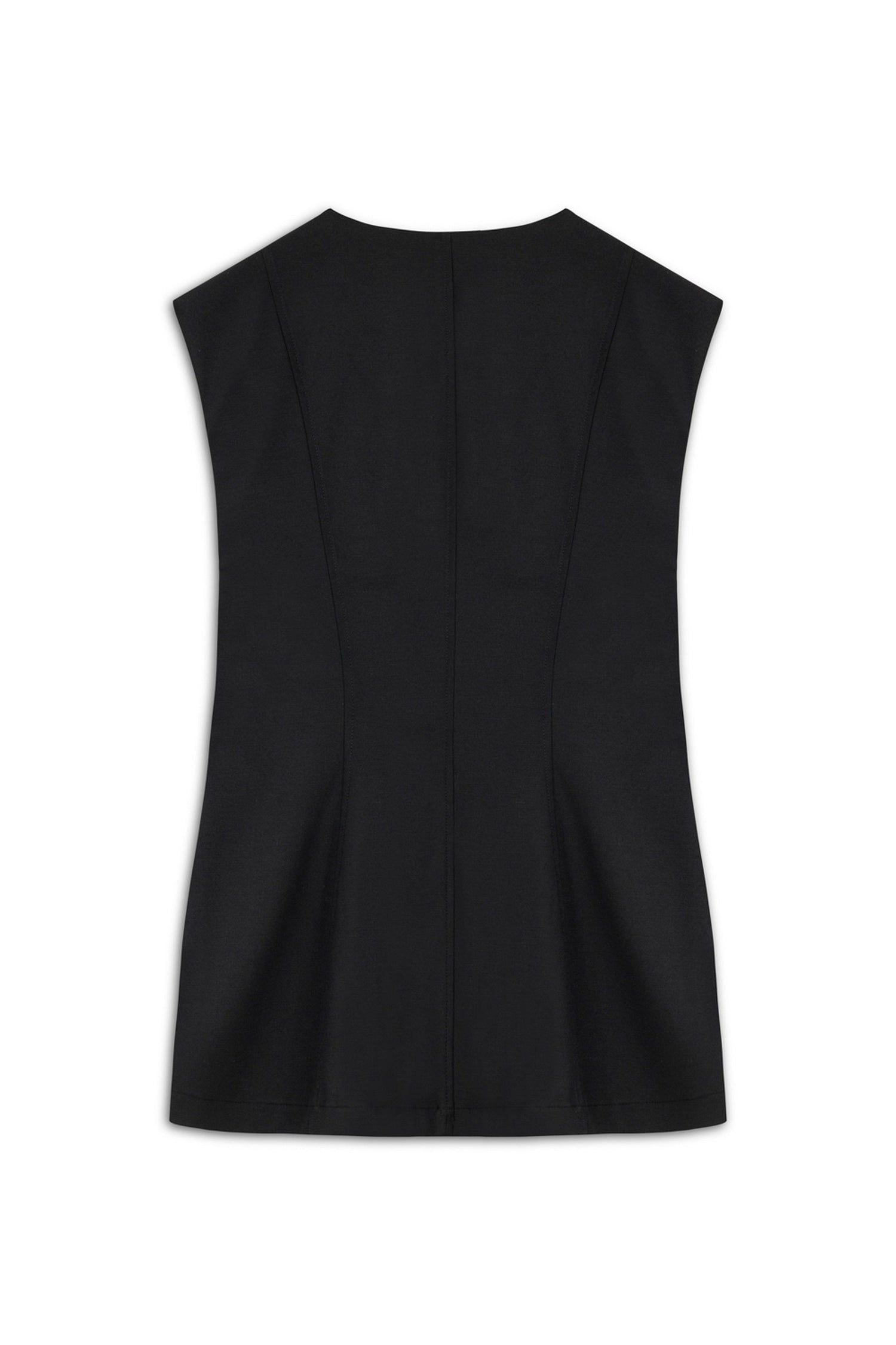 Black Metal Accessory Detailed Vest