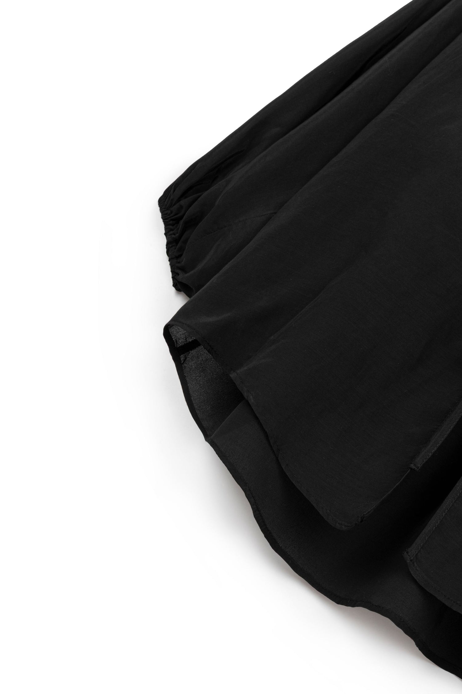 Black Beaded Back Tie-Up Shirt