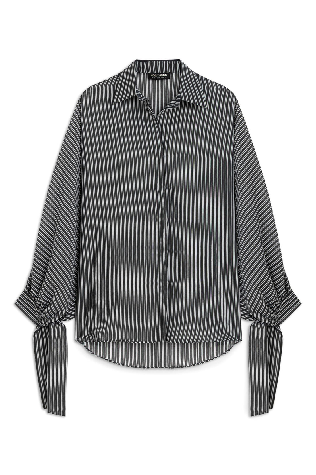 Oversize Shirt with Tie Sleeve Detail