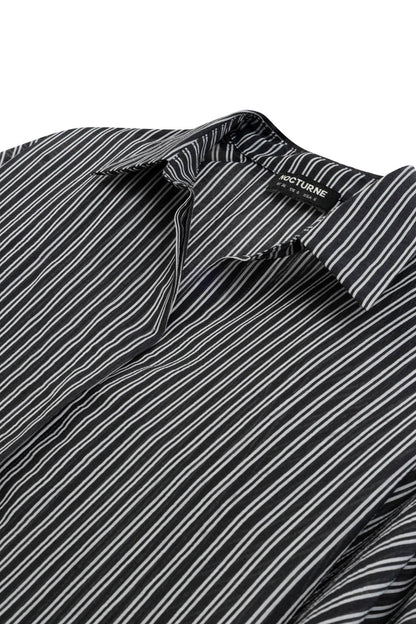 Oversize Shirt with Tie Sleeve Detail