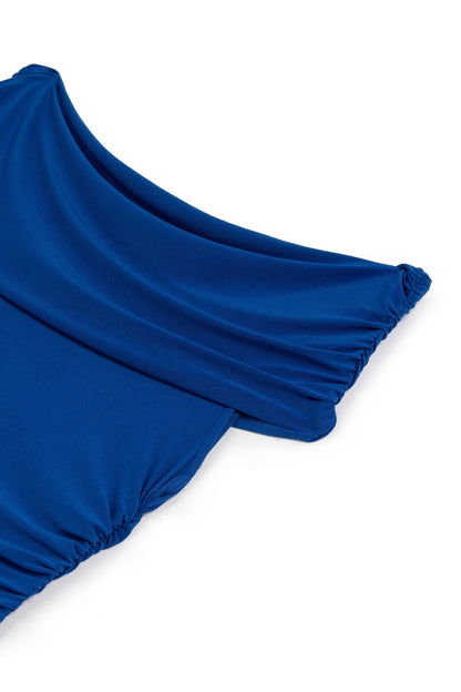 Saxe Open Shoulder Draped Maxi Dress