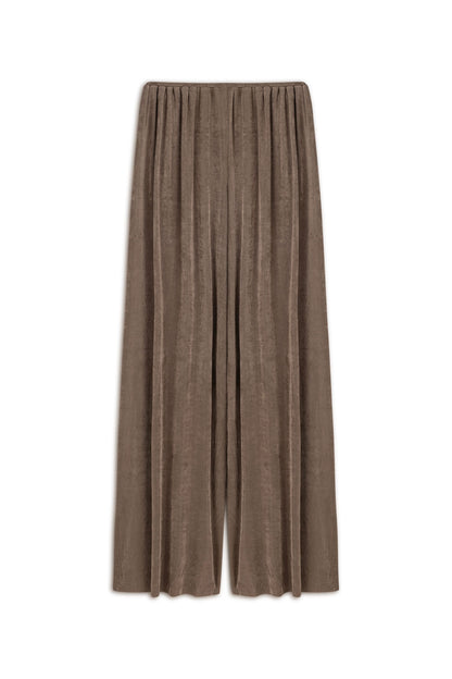 Bronze Gathered Detail Wide Leg Pants