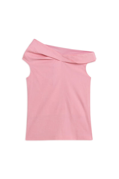 Pink Open Shoulder Blouse