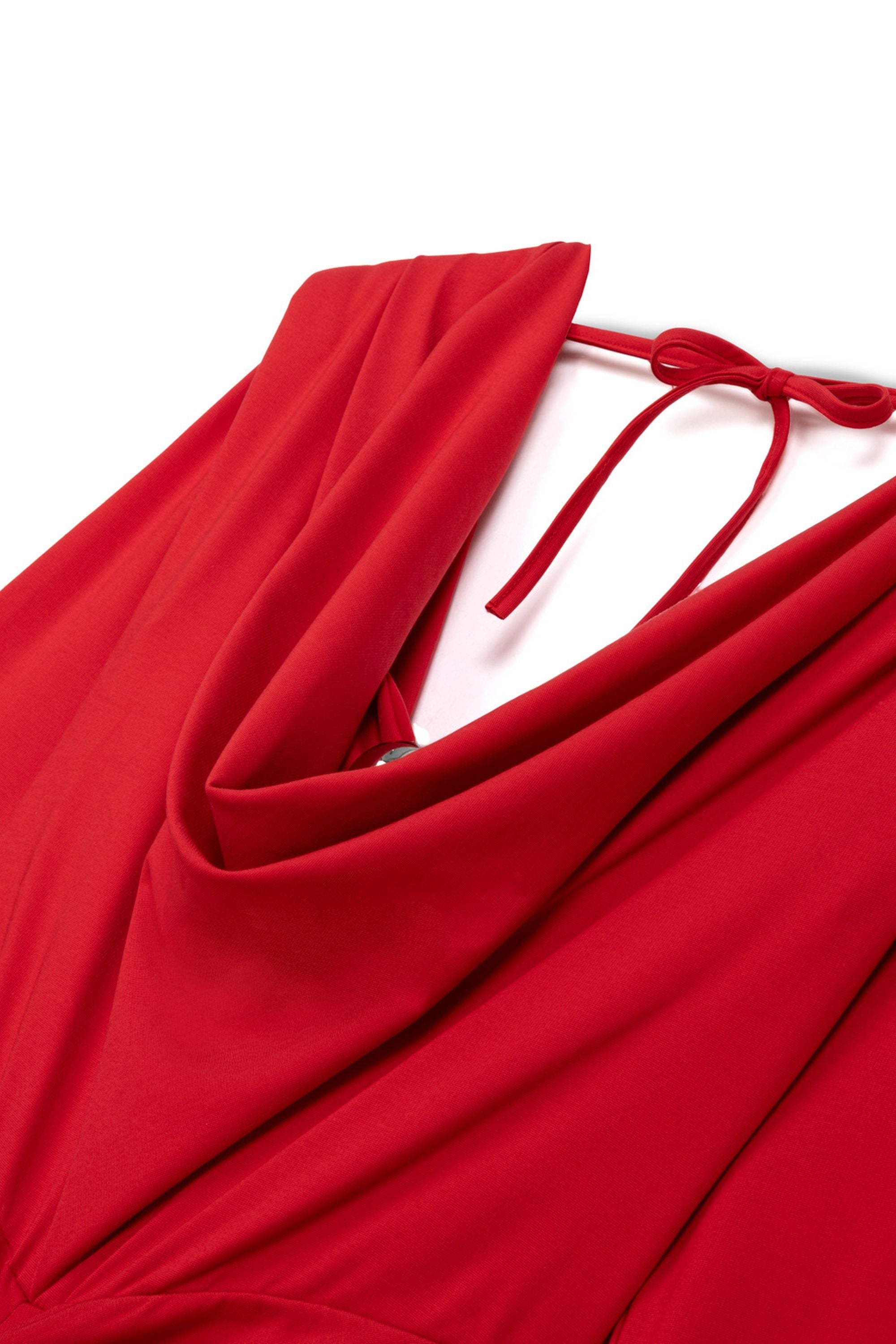 Padded Accessory Detailed Maxi Dress