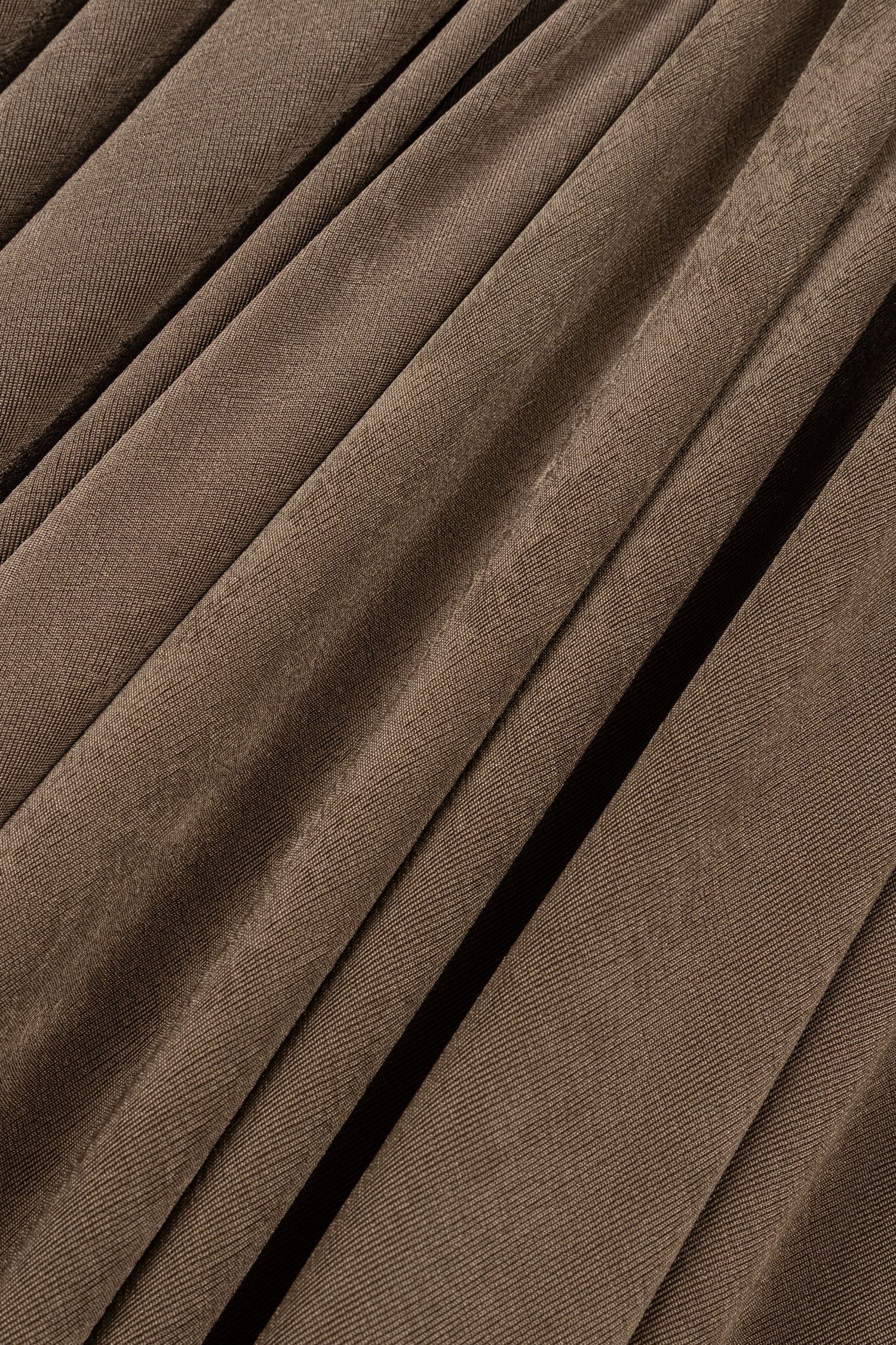 Bronze Draped Detailed Flowy Maxi Dress