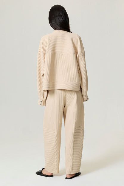Ribbed Detailed Jacket