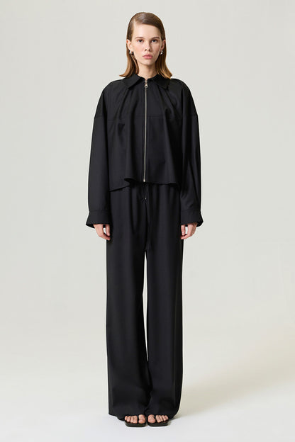 Black Draped Jacket
