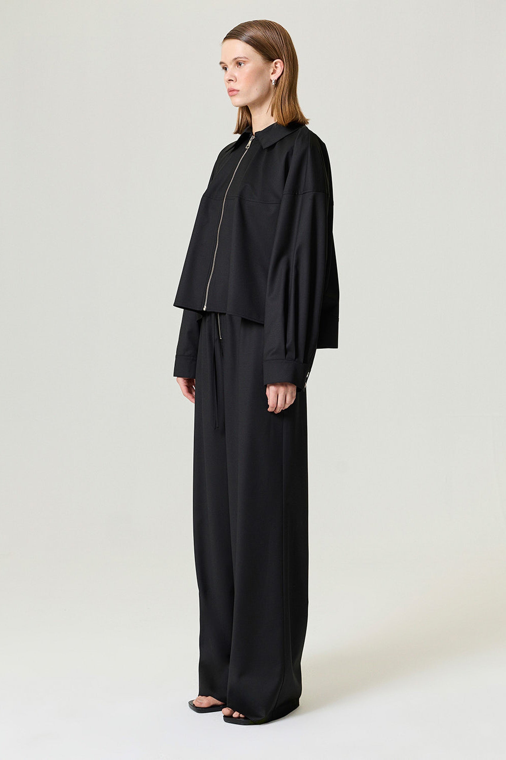 Black Draped Jacket