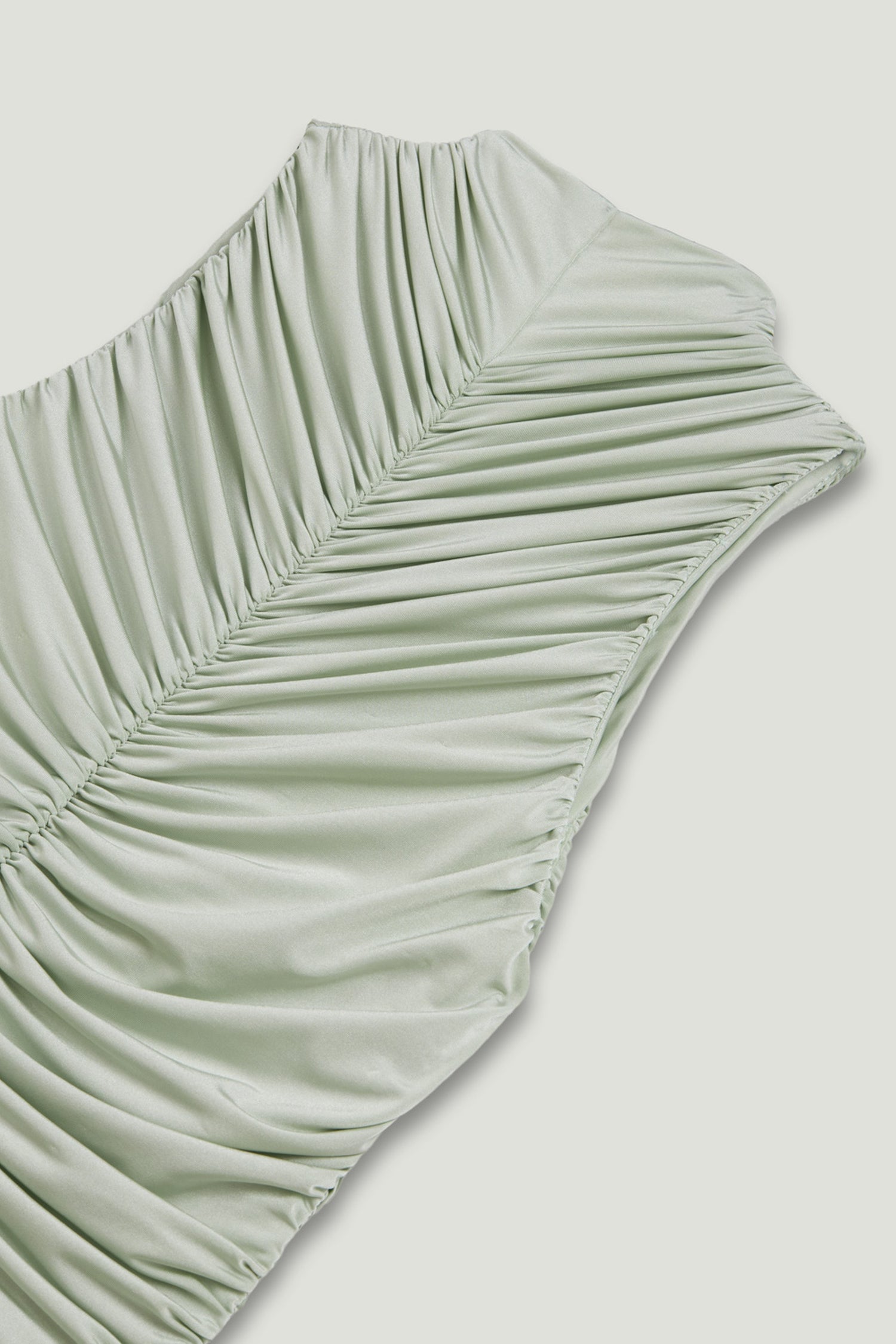 Draped Stand Collar Maxi Dress