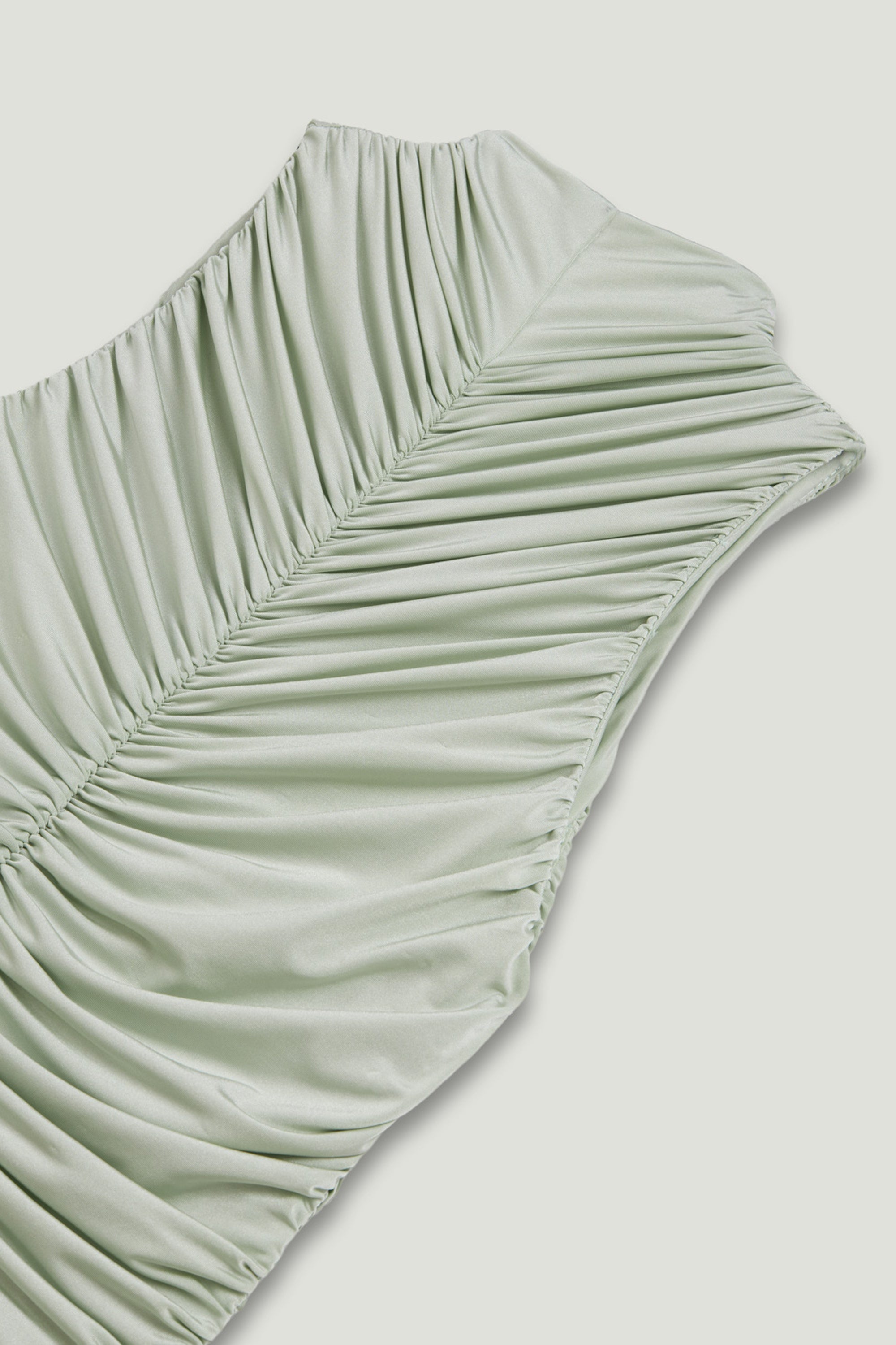 Draped Stand Collar Maxi Dress