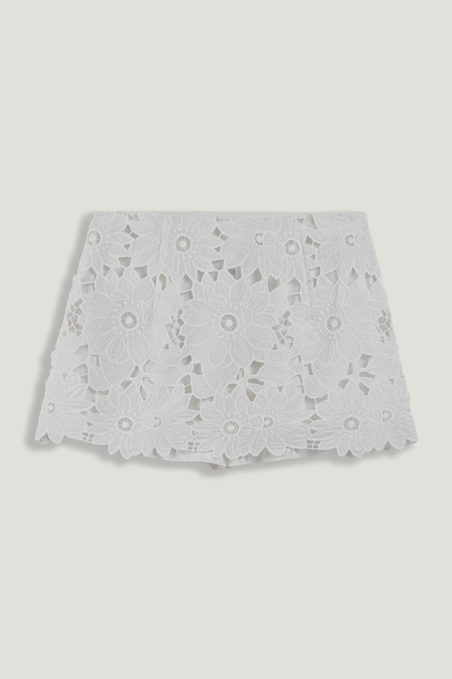 Broderie-Trim Mini Skort