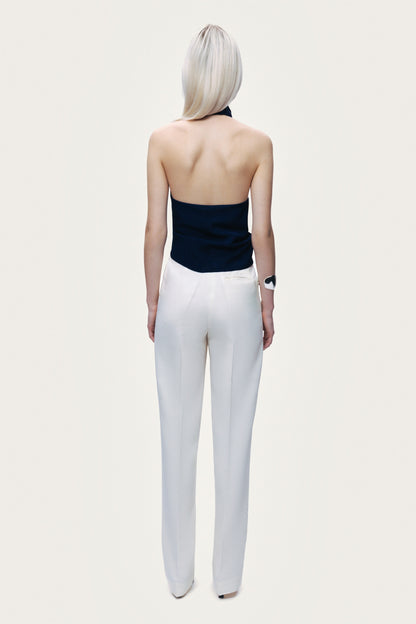 Embellished Halter-Neck Bustier Top