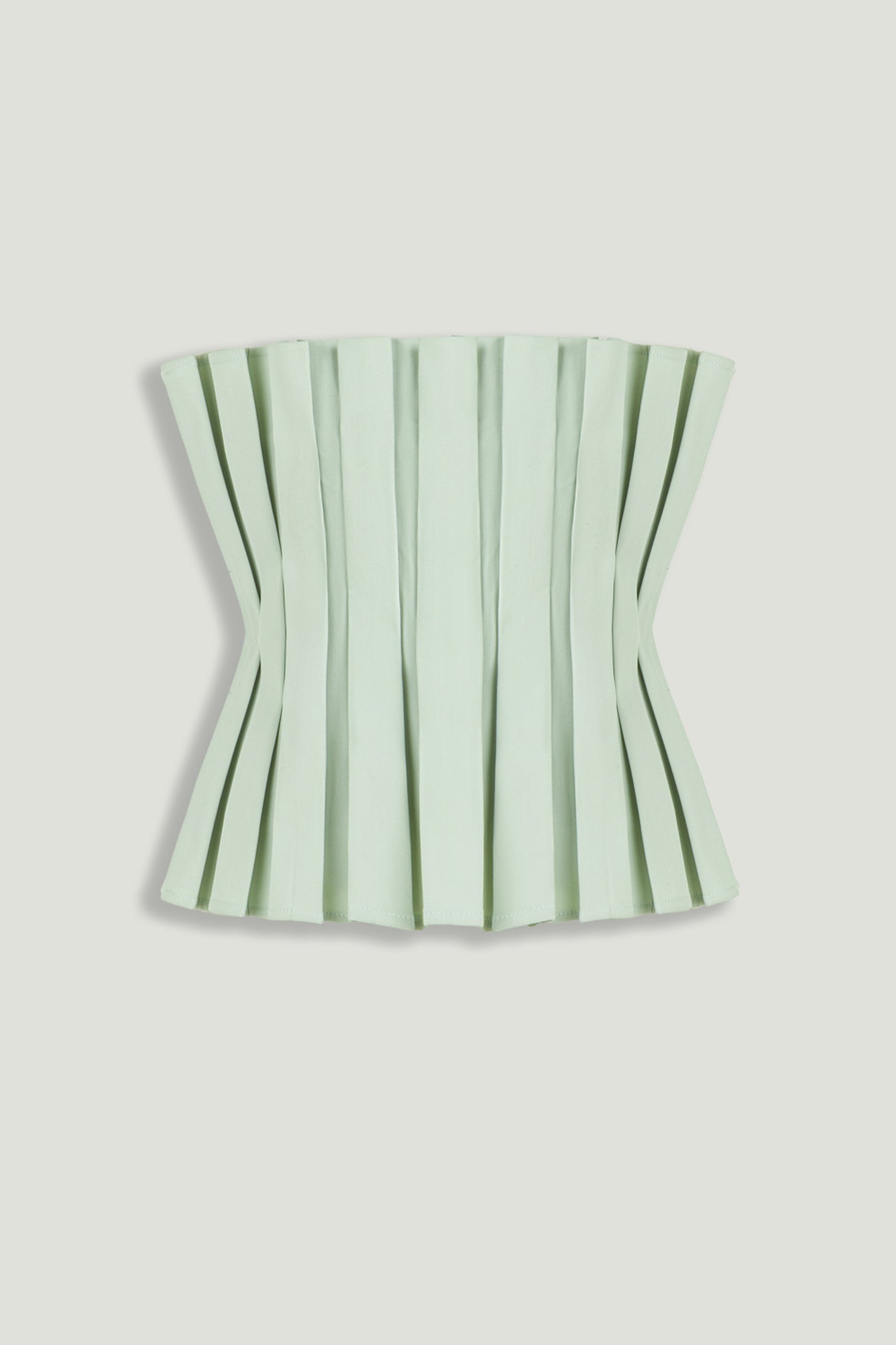 Pleated Strapless Bustier Top