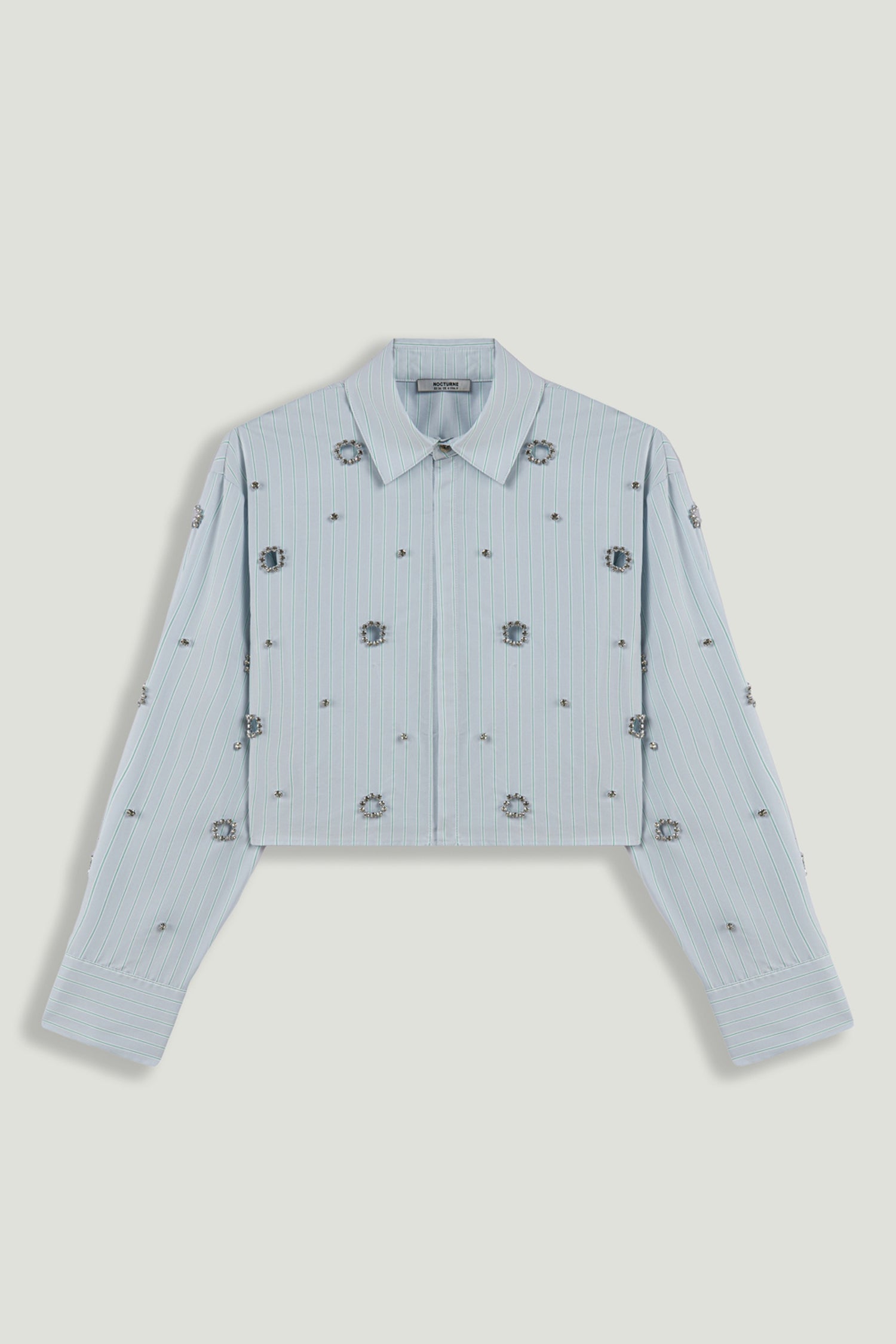 Stone Detail Crop Shirt