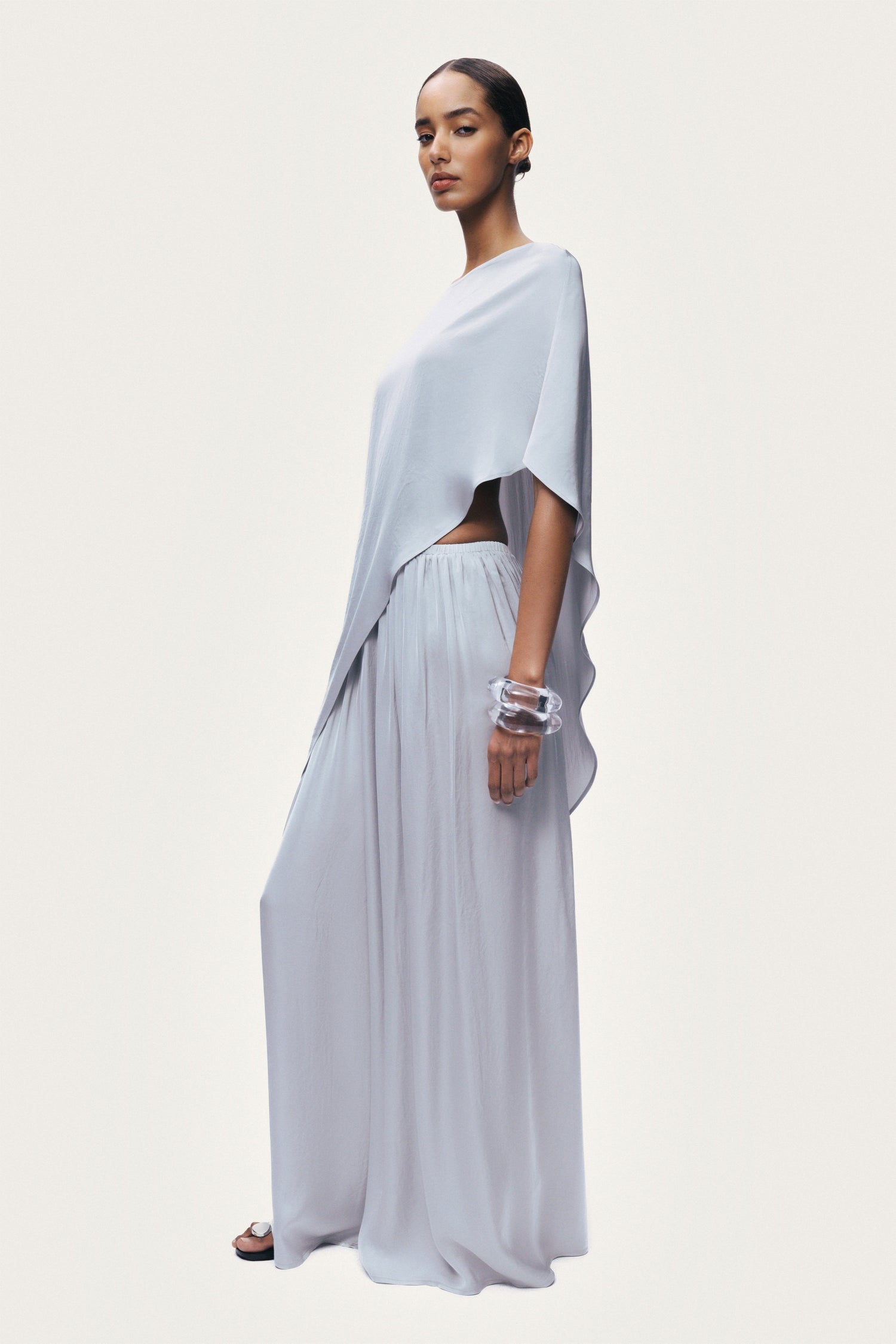 Asymmetric-Detail Blouse