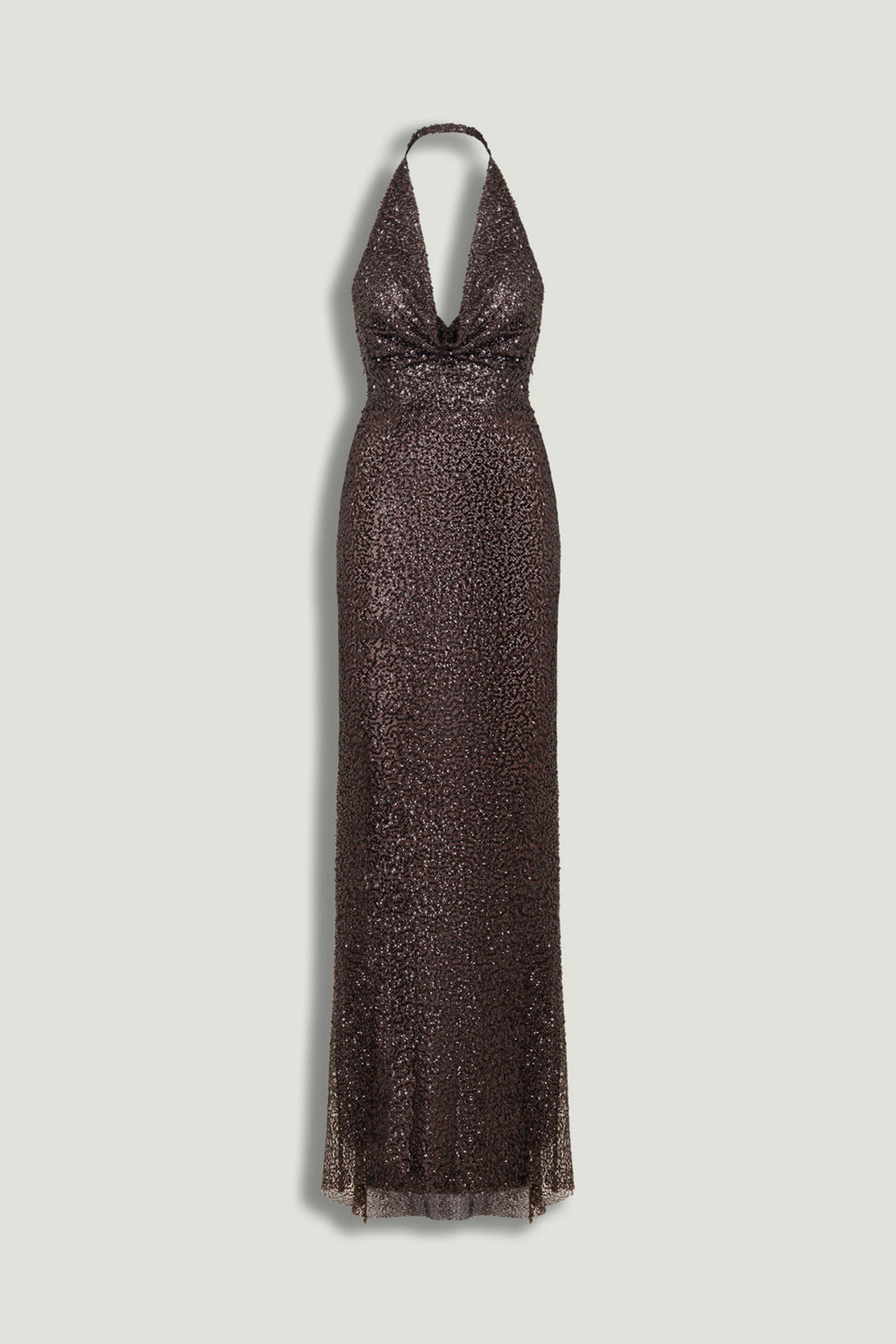 Off-Shoulder Sequin Embellished Maxi Dress