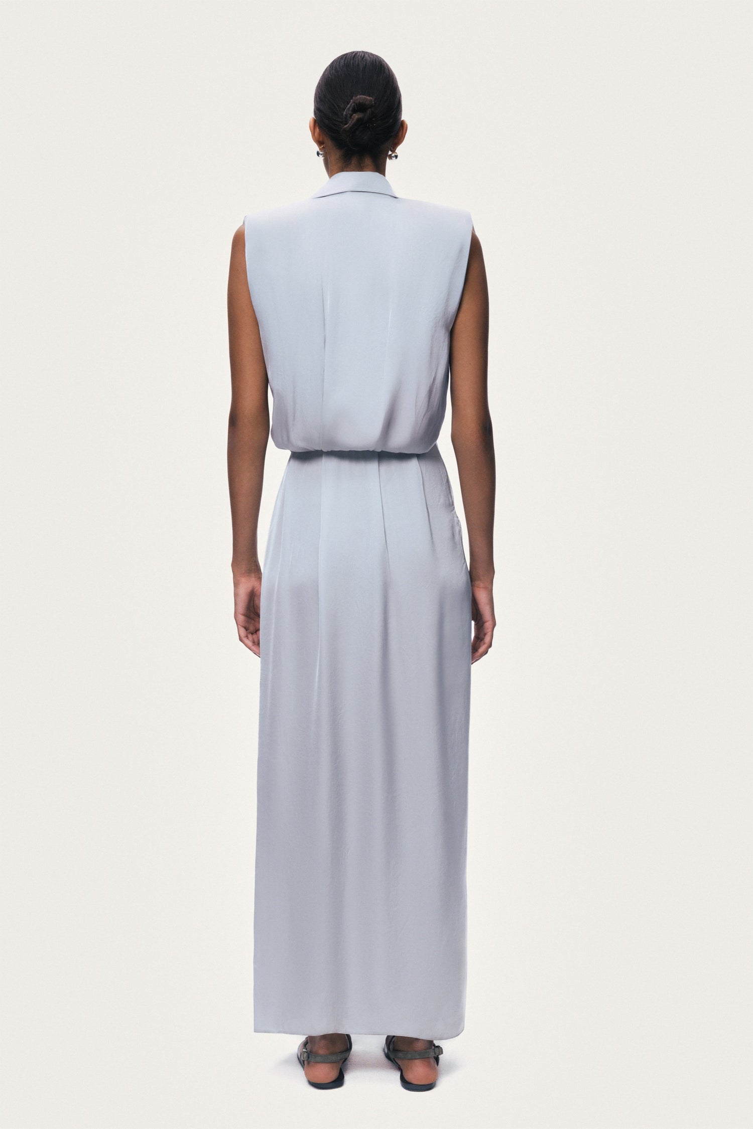 Embellished Belt-Detail Maxi Dress