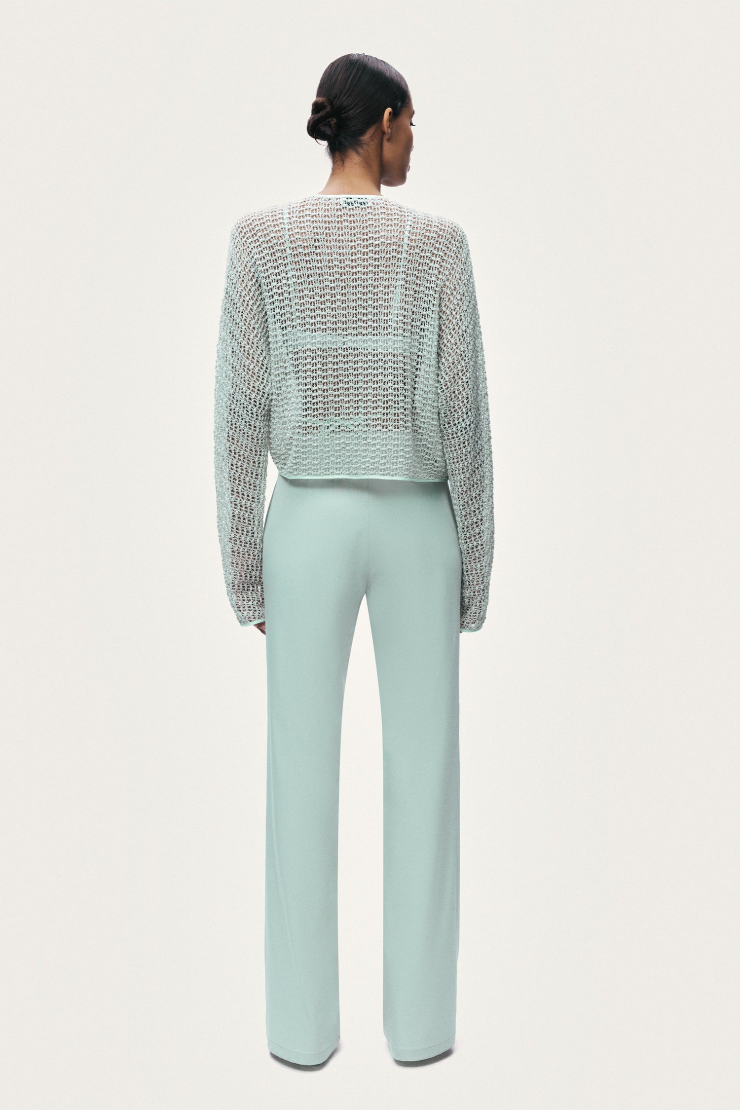 Wrap Mesh Blouse