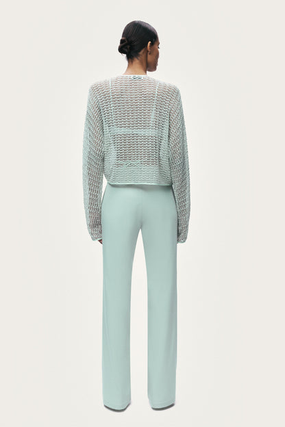 Wrap Mesh Blouse