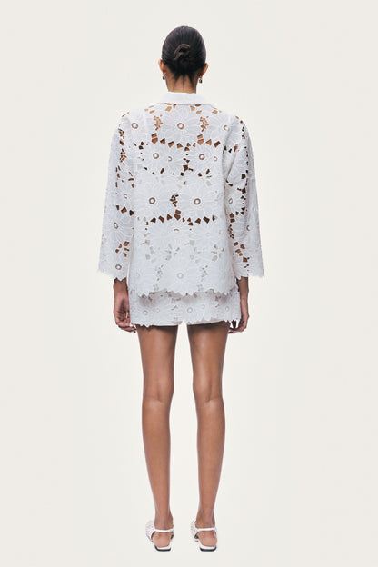 Broderie-Trim Mini Skort
