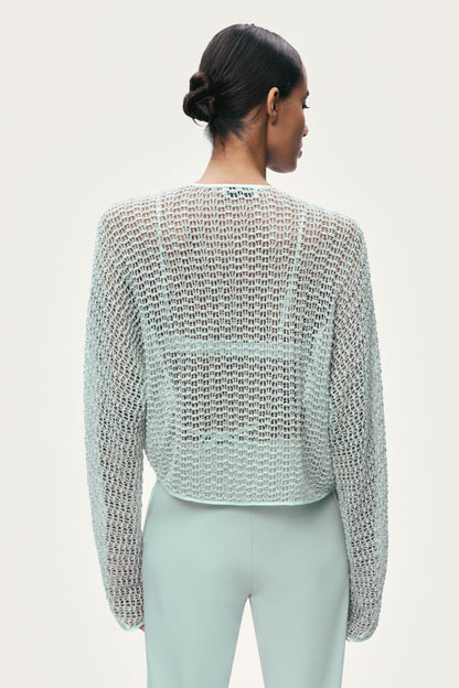 Wrap Mesh Blouse