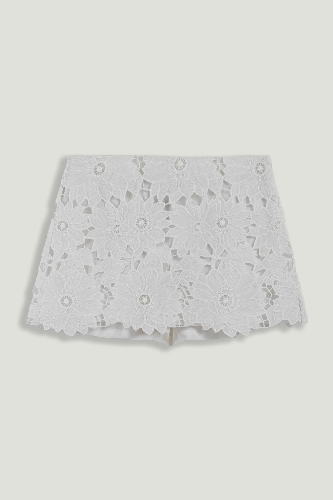 Broderie-Trim Mini Skort