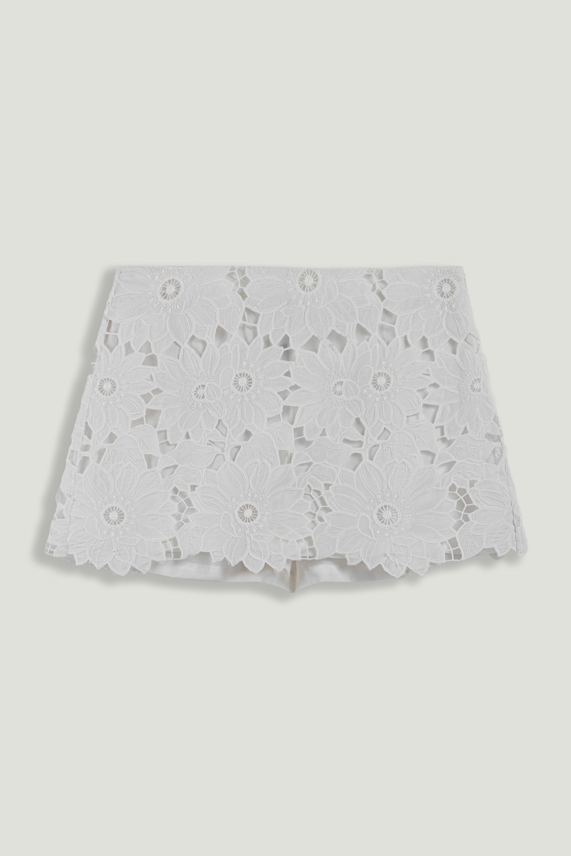 Broderie-Trim Mini Skort