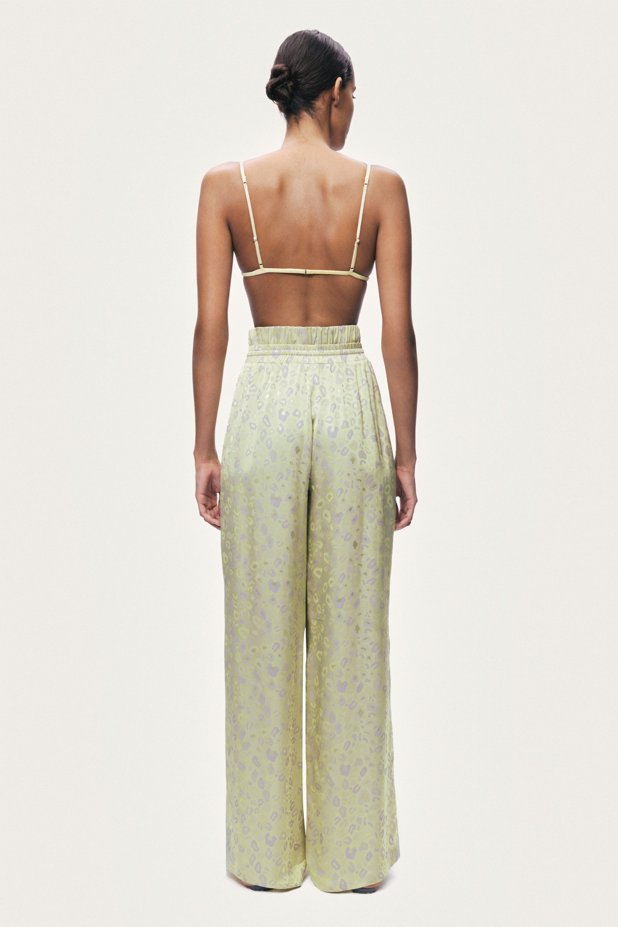 Printed Wide-Leg Trousers