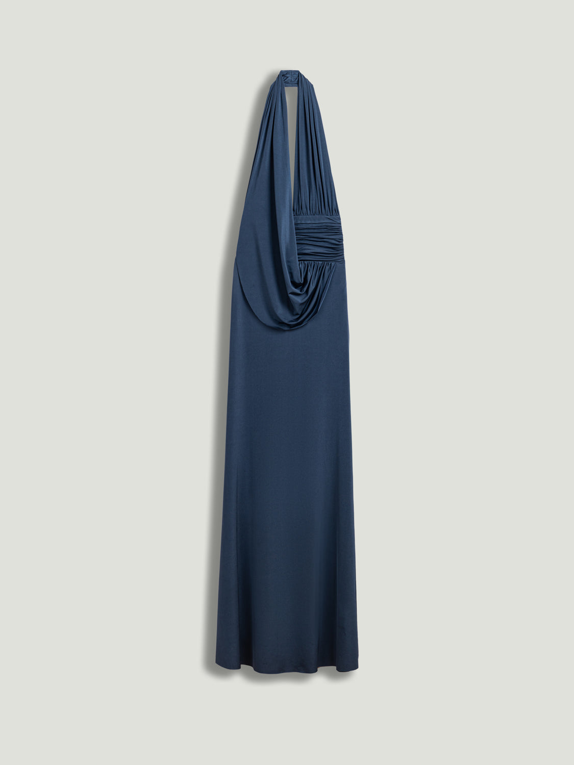 Draped Halter Neck Maxi Dress