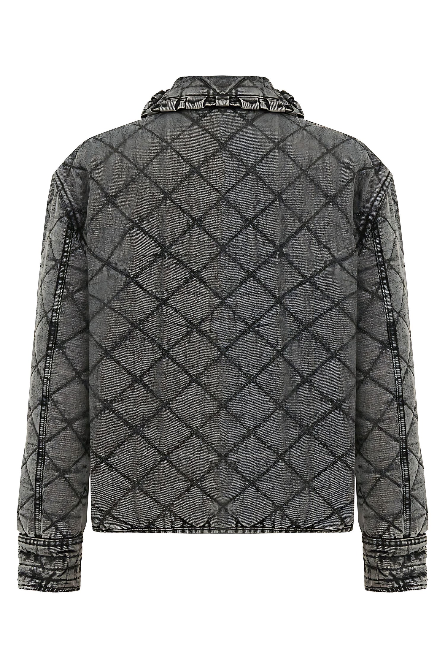 Quilted Stone Embellished Jean Jacket