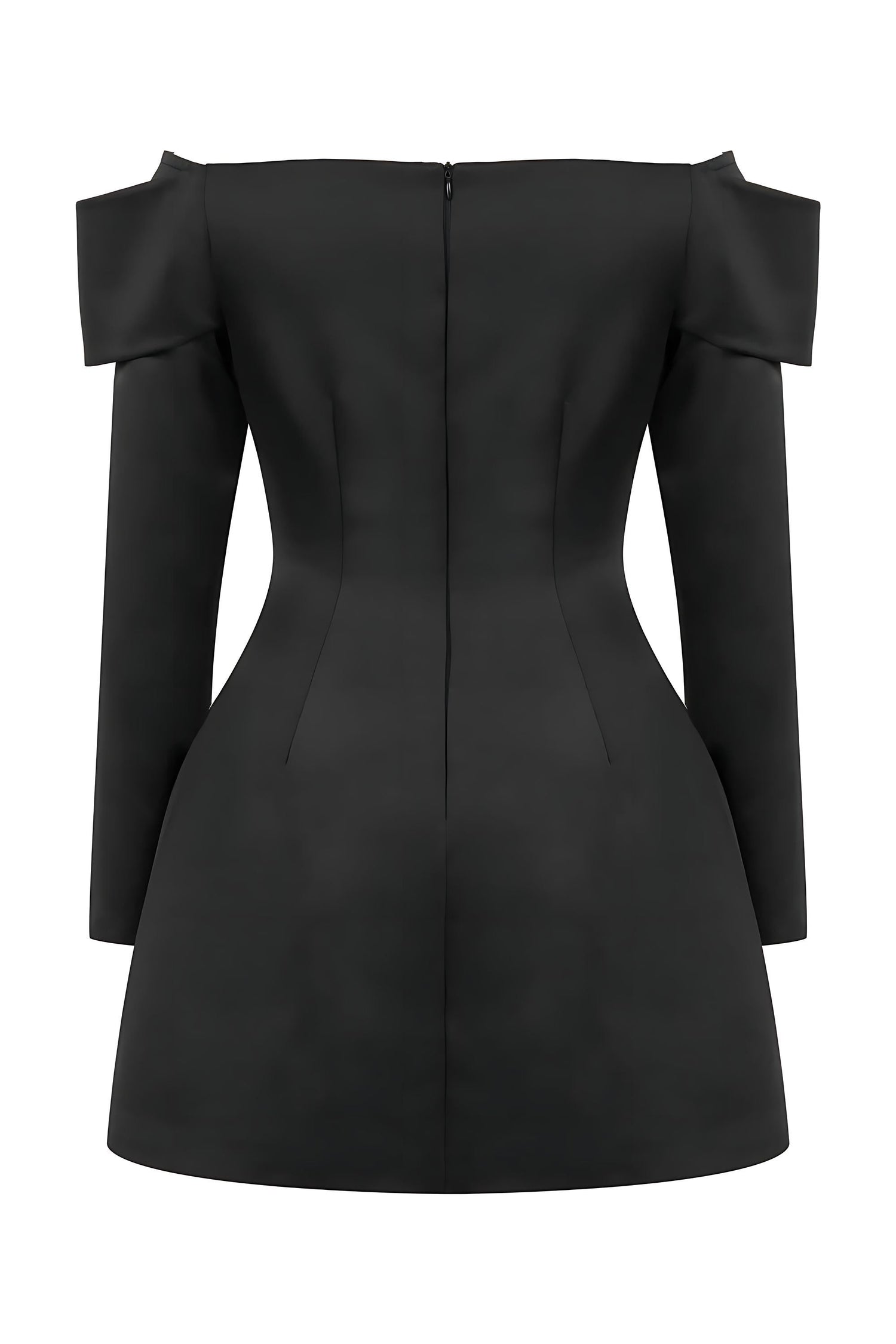 Black Off the Shoulder Mini Dress