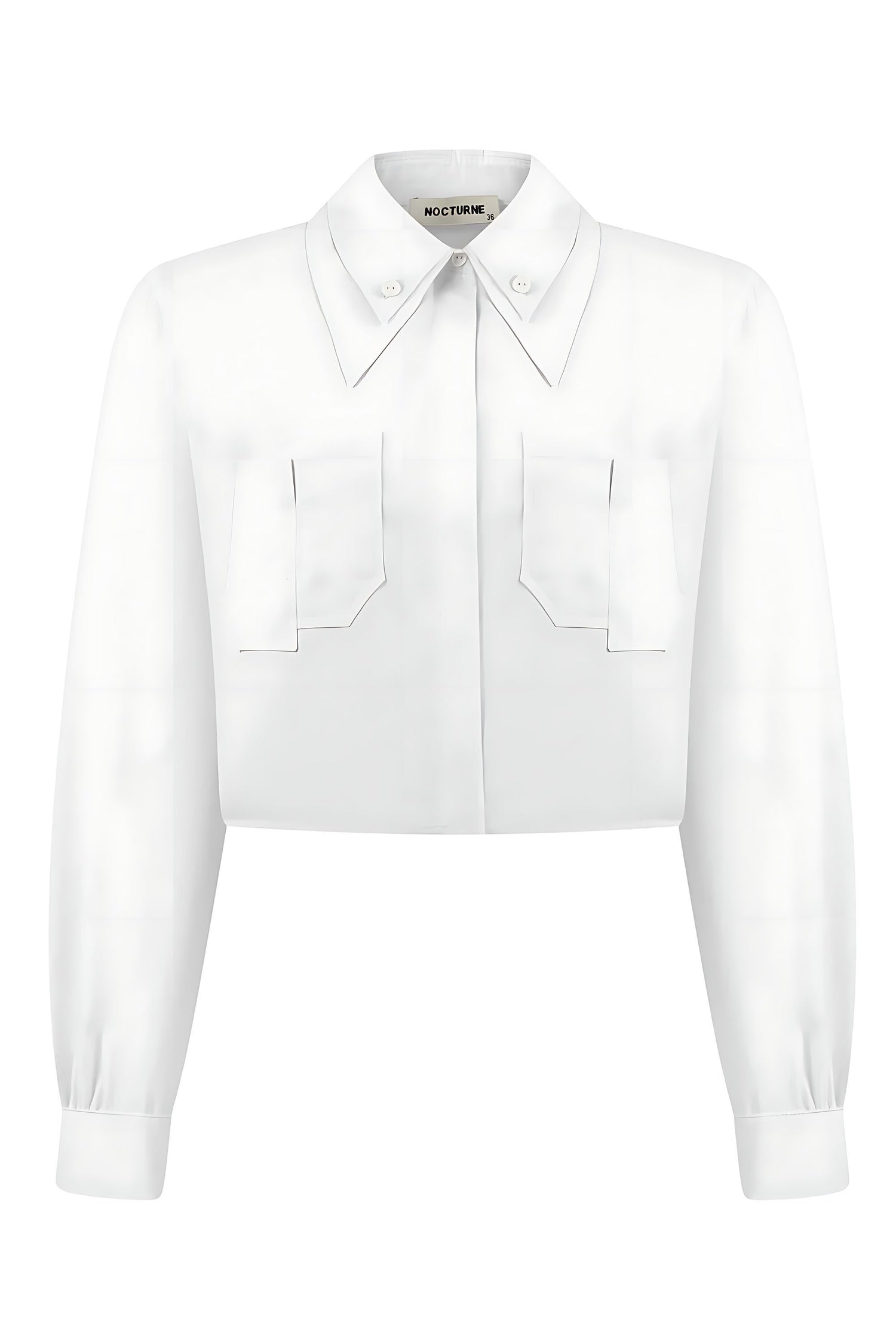 Double Collar Cotton Button-Up Shirt