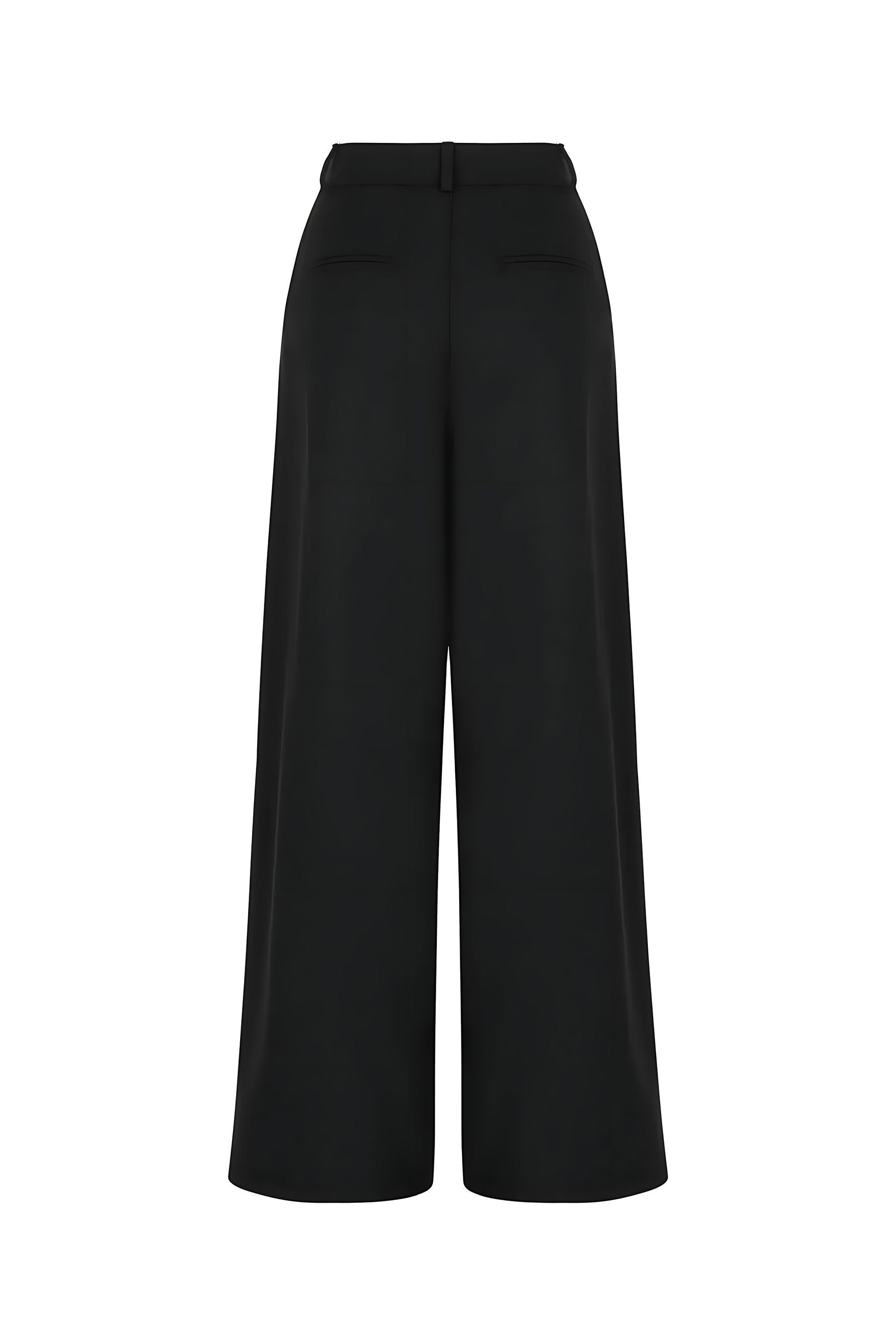 Pleated High-Waisted Pants