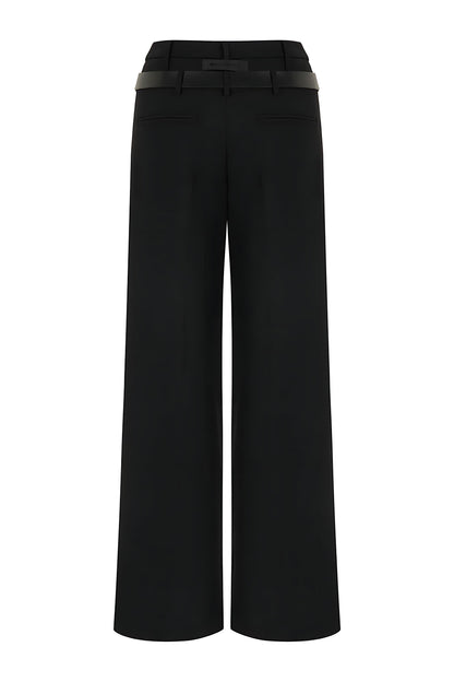 Double Waist Belted Pants