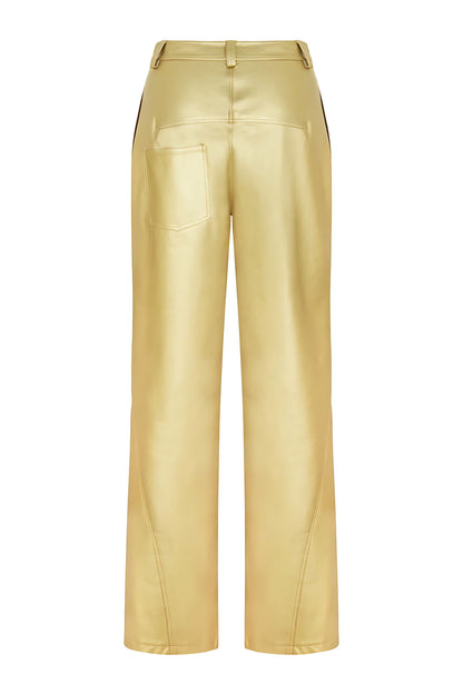 High Waist Faux Leather Pants